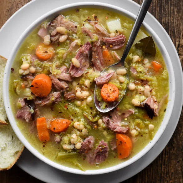 Tasso Ham Bean and Cabbage Soup