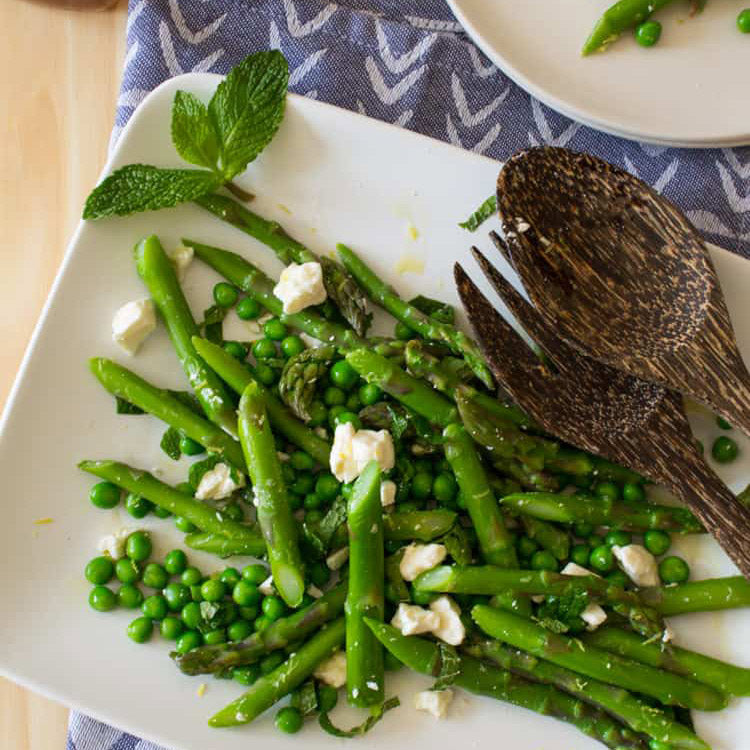 Swine & Sea — Asparagus, English Peas and Capers Salad — French Creole Recipe