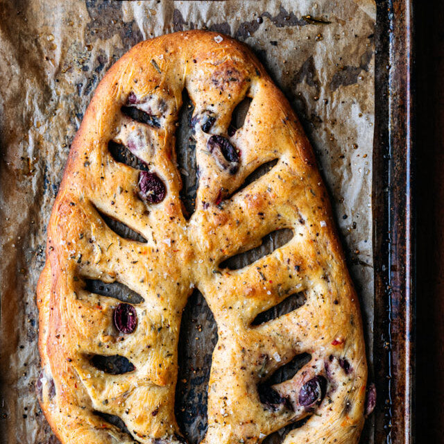 Swine & Sea — Fougasse with Sea Salt & Sorrel Salad — French Creole Recipe