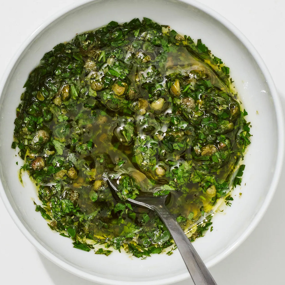 Swine & Sea — French Salsa Verde with Capers — French Creole Recipe