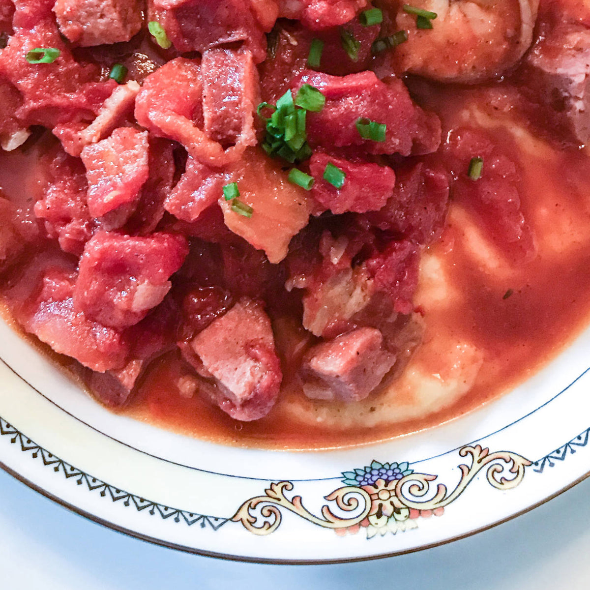 Swine & Sea — Shrimp & Grits — French Creole Recipe