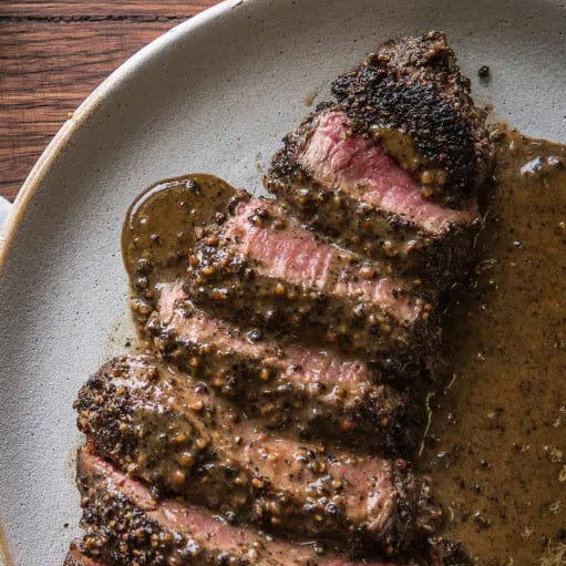 Swine & Sea — Hanger Steak au Poivre — French Creole Recipe